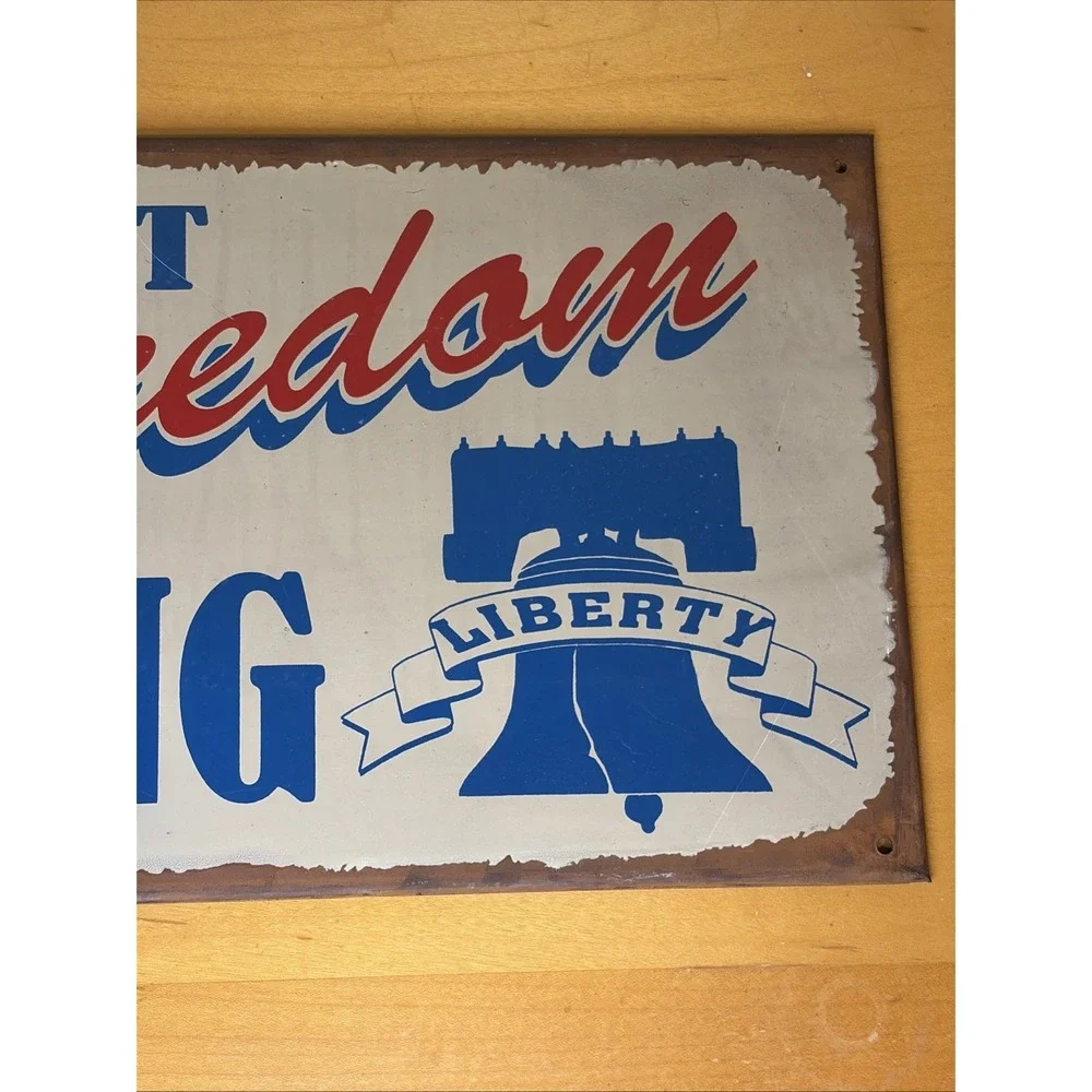 Liberty Bell Let Freedom Ring Rustic Metal Sign 12